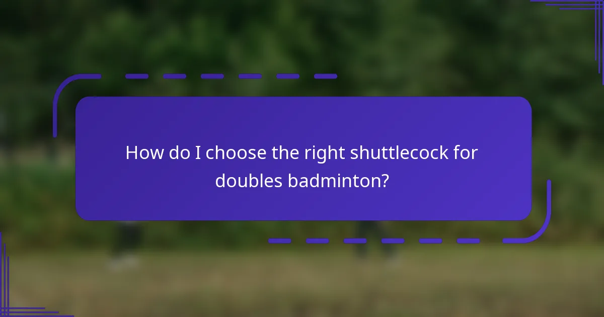 ¿Cómo elijo el volante adecuado para el bádminton dobles?