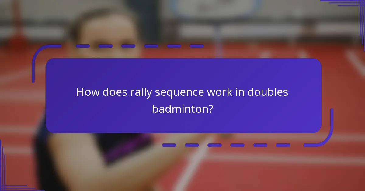 ¿Cómo funciona la secuencia de rally en el bádminton en dobles?