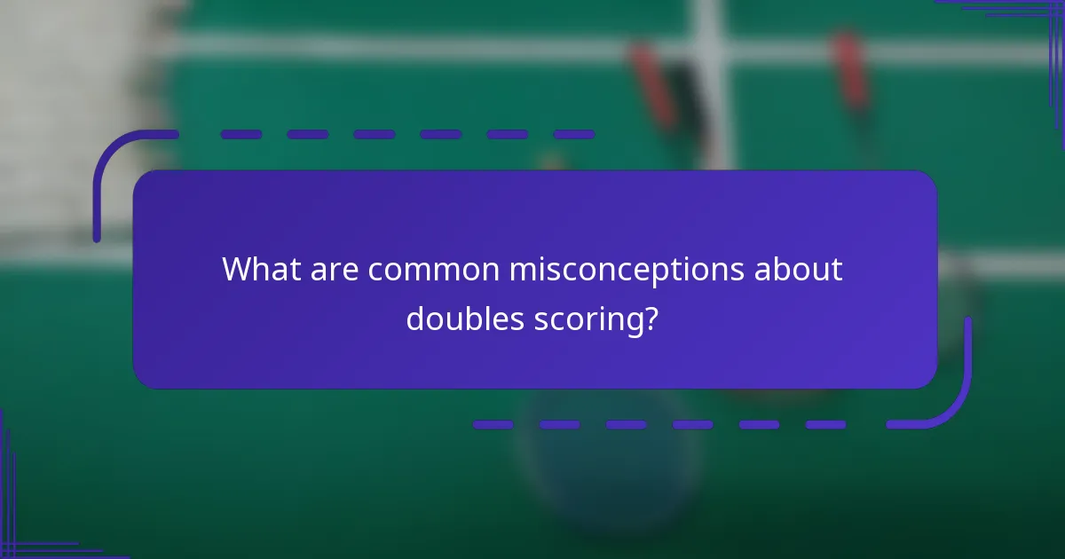 ¿Cuáles son los conceptos erróneos comunes sobre la puntuación en dobles?