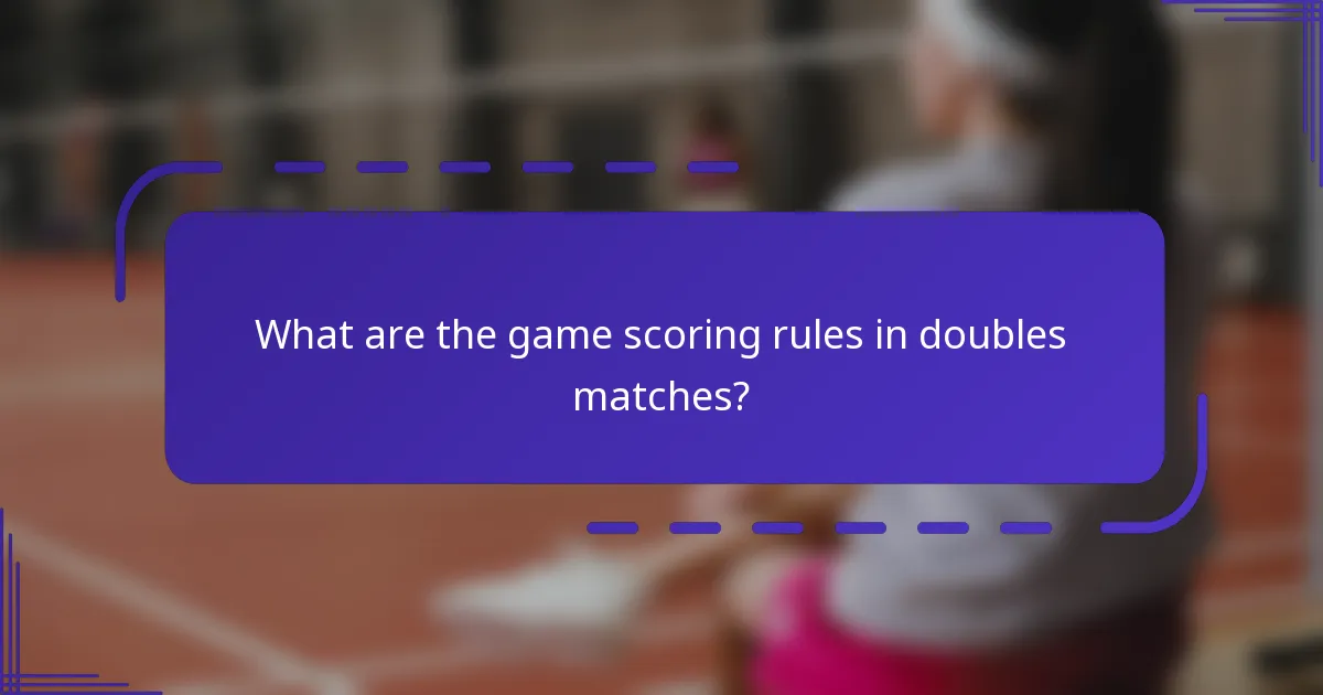 ¿Cuáles son las reglas de puntuación en juegos de dobles?