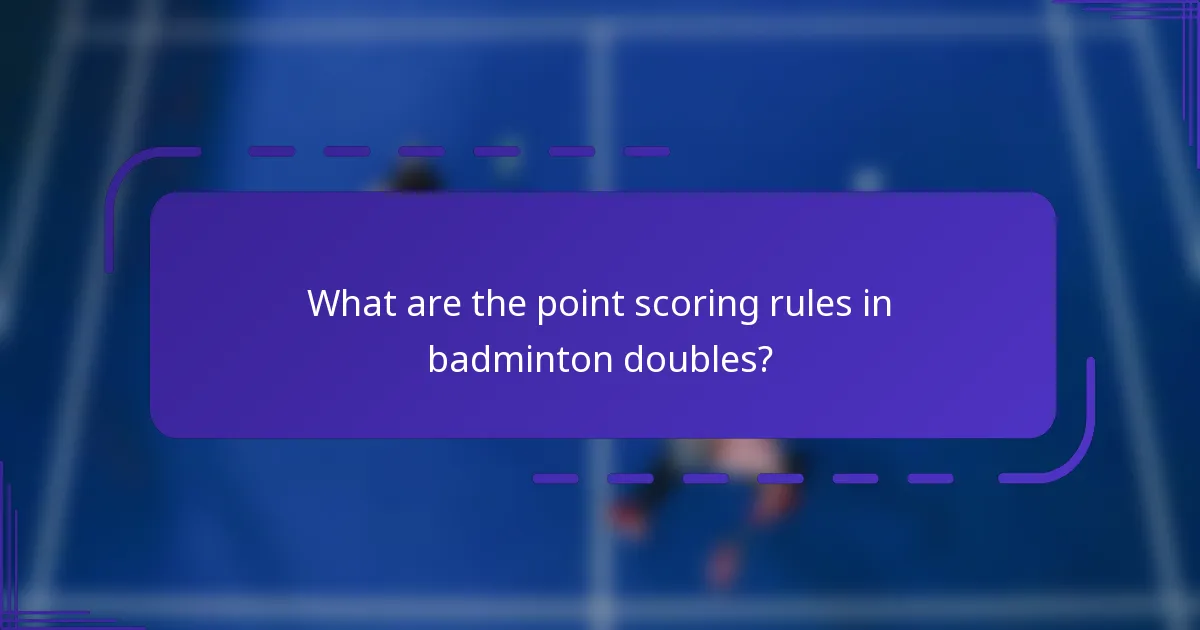 ¿Cuáles son las reglas de puntuación en el dobles de bádminton?